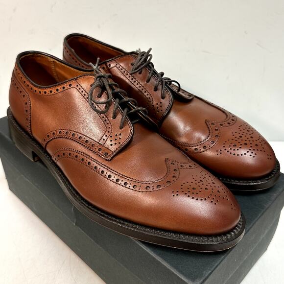 NIB RARE Alden 966 Short Wing Blucher Burnished Tan Calf Derby Made in USA 9 D